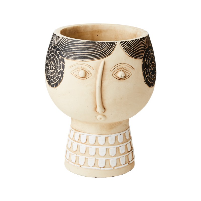 GIRL FACE POT BEIGE MEDIUM GIRL FACE POT BEIGE MEDIUM